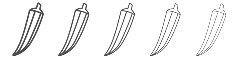 okra icon simple isolated vector sign