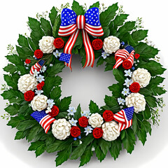 Patriotic American Independence wreath  
