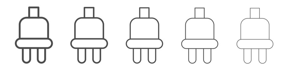 Fototapeta premium plug icon simple isolated vector sign