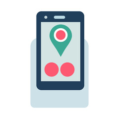 mobile phone that is showing the location and how in place to put the phone