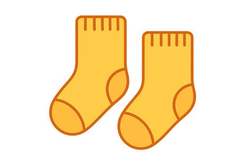 Bright yellow socks lying on a plain background, showcasing their vibrant color and comfortable design for everyday wear