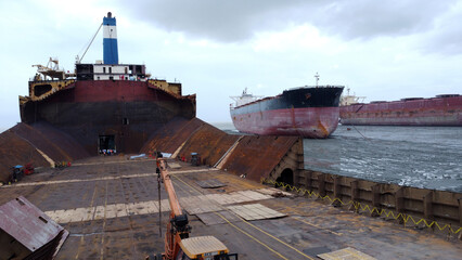 Inside of ship recycling industry of Bangladesh.This industry has made markable contributions to...