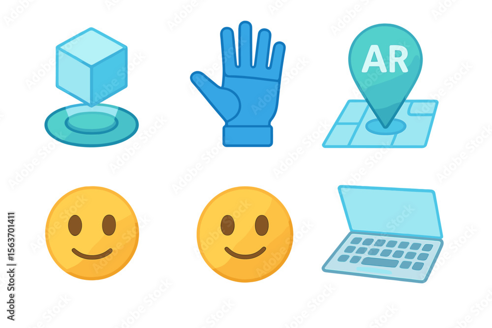 Fototapete engaging symbols of technology and emotion showcasing virtual and augmented reality experiences