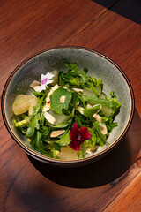 Delicious and Refreshing Summer Salad Recipe A Blend of Fresh Greens, Citrus, and Almonds