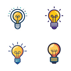 unique, minimal, 3d, idea icon, idea logo, vector files