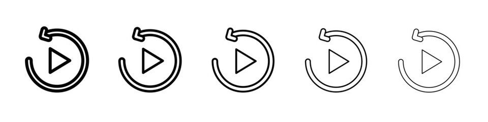 replay icon simple isolated vector sign