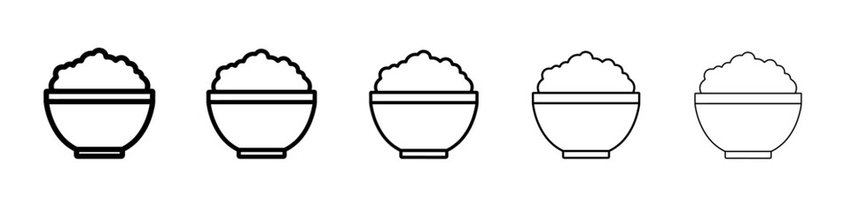 rice bowl icon simple isolated vector sign