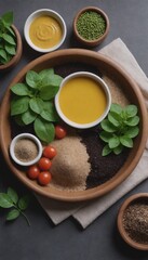 Herbal Planting Scene with Natural Light