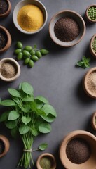 Organic Garden Prep Scene on Grey Surface