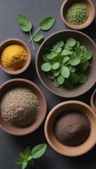 Spring Gardening Flatlay with Soil and Seeds