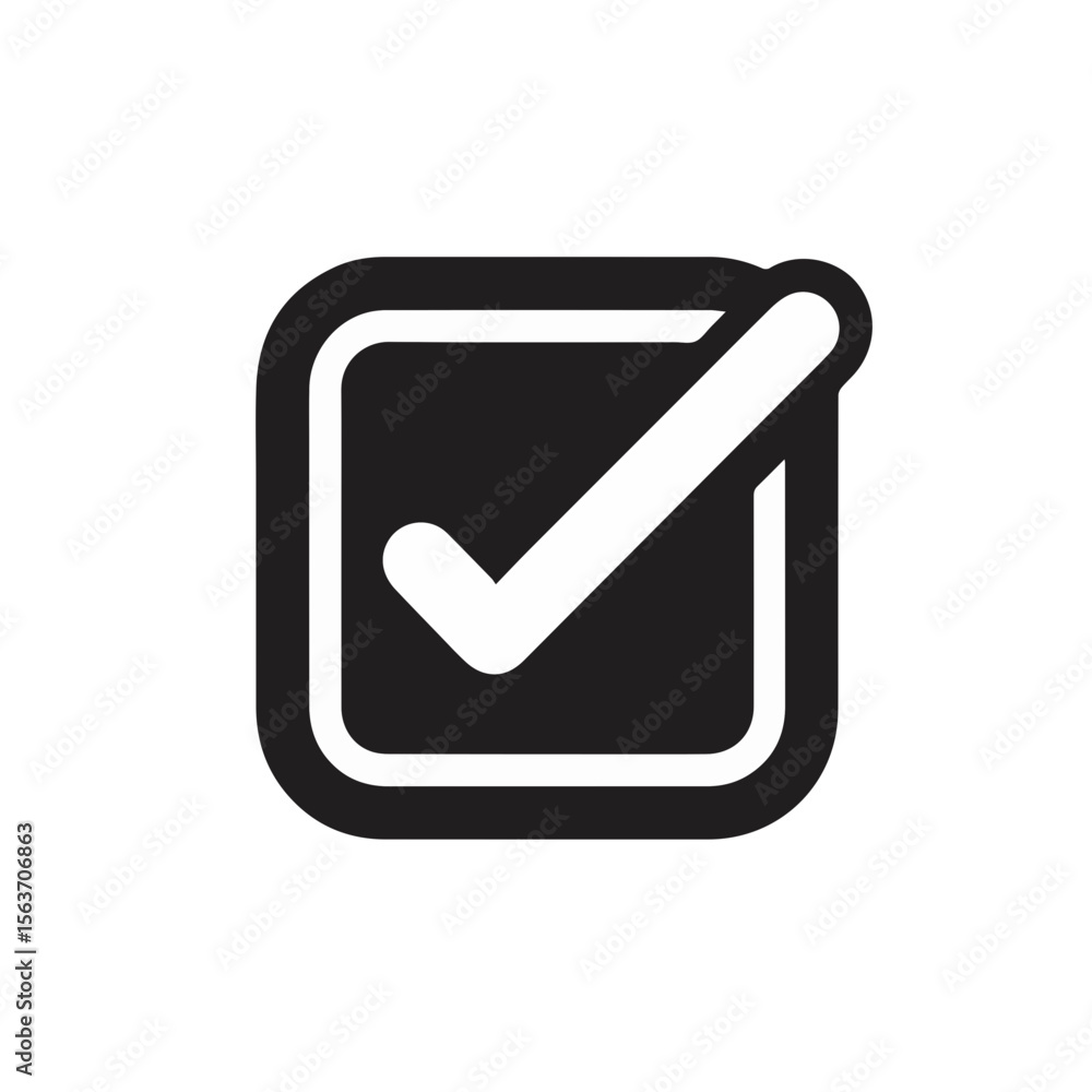 Poster vector icon check box