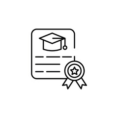 Degree icon design with white background stock illustration