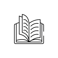 Book icon design with white background stock illustration