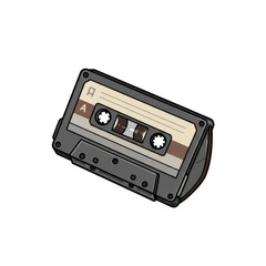 Fototapeta premium Retro Cassette Tape Illustration Pixel Art Design