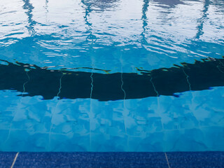 Indoor swimming pool in the summer