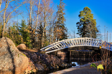 Monrepo Park in the autumn, Vyborg city