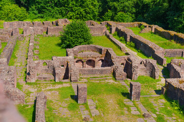Monastery Of St. Michael Ruins Surrounded By Greenery In Heidelberg