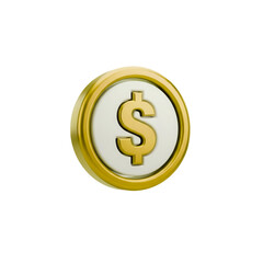 Obraz premium Cédulas Dinheiro Real Dolar Euro Cifrão Icon Amarelo Dourado e Branco Brilhante Elemento 3D Render PNG Transparente