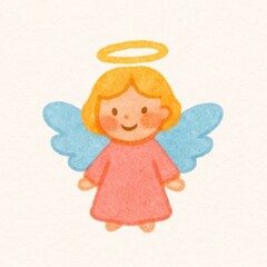 Cute angelic character illustration.