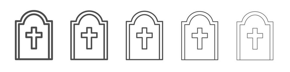 Obraz premium tomb stone icon simple isolated vector sign