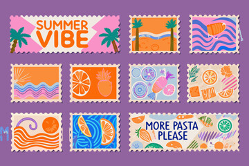 vector, stamp, design, frame, card, illustration, flower, set, icon, border, symbol, paper, template, pattern, post, baby, postage, sun, holiday, summer, art, scrapbook, element, sign, nature