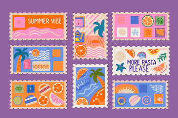 vector, stamp, design, frame, card, illustration, flower, set, icon, border, symbol, paper, template, pattern, post, baby, postage, sun, holiday, summer, art, scrapbook, element, sign, nature