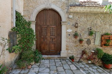 A characteristic house in Oppido Lucano, a rural town in Basilicata in Italy.