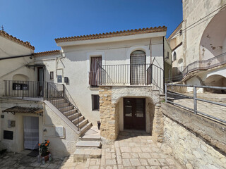 A characteristic house in Oppido Lucano, a rural town in Basilicata in Italy.