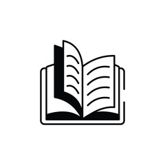 Book icon design with white background stock illustration