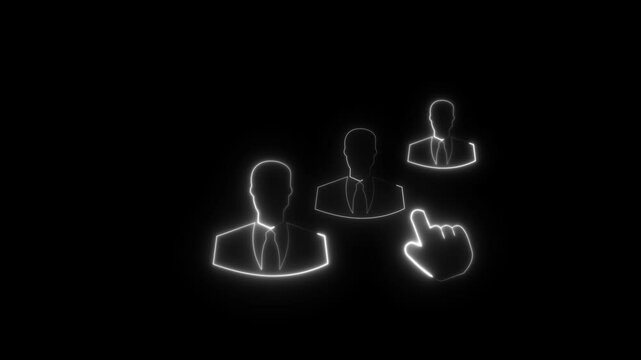 Business, Technology, Internet and network concept. Human Resources HR management concept. icon 4k animation