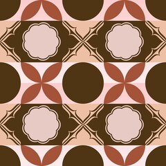 Brown abstract seamless background with different shapes, folded into a seamless pattern.
Abstract multicolored texture for printing on paper, fabric, background for other graphic design.