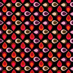 Red, black abstract seamless background with different shapes, folded into a seamless pattern.
Abstract multicolored texture for printing on paper, fabric, background for other graphic design.