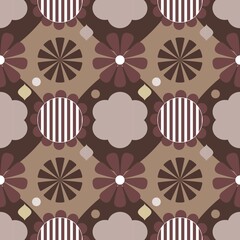 Brown abstract seamless background with different shapes, folded into a seamless pattern.
Abstract multicolored texture for printing on paper, fabric, background for other graphic design.