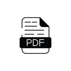 Pdf File icon design with white background stock illustration