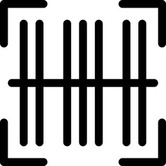 QR code icon with line and simple style