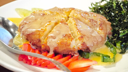 Lemon Chicken on a Plate