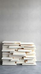 Stack of foam insulation boards neatly arranged for installation of cavity insulation in energy efficiency upgrade project