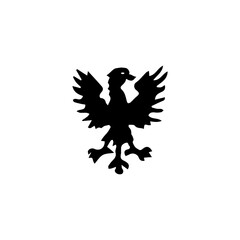 silhouettes with heraldic motifs in black Vector