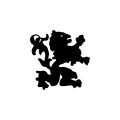 silhouettes with heraldic motifs in black Vector