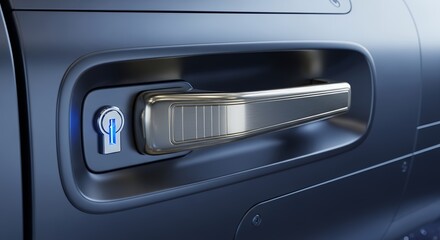 Modern Electric Car Door Handle with Illuminated Key Lock