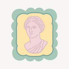 Obraz premium Classical bust illustration design.