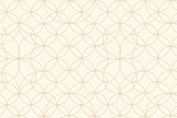 Minimalist seamless pattern with overlapping beige circles