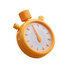 3D illustration of stopwatch on transparent background PNG