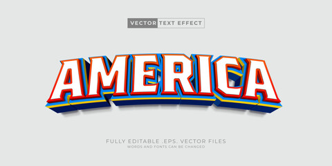 America Text Style Effect 3