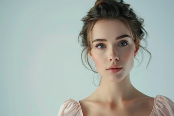 Premium Quality Visual of Front View of Woman with Copy Space