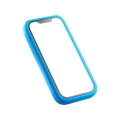 3D illustration of blank mock up phone on transparent background PNG