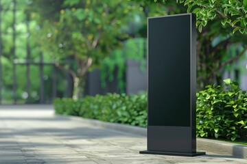 Flawless Picture of Totem and Kiosk Digital Signage 3D Rendered Mockup