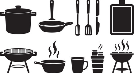  Kitchen Utensils Cooking Food Preparation Icons