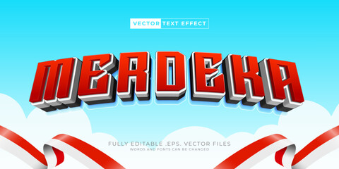 Merdeka or Independence Text Style Effect