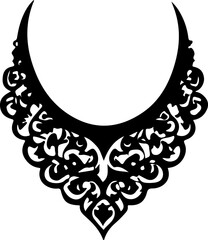 Necklace Silhouette Vector Set, Elegant Necklace Vector Art, Fashion Necklace Silhouette Design, Jewelry Necklace Outline Vector, Pendant Necklace Silhouette Pack, Stylish Necklace Vector Collection, 